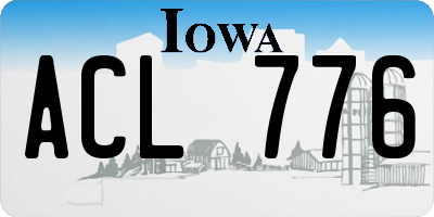 IA license plate ACL776