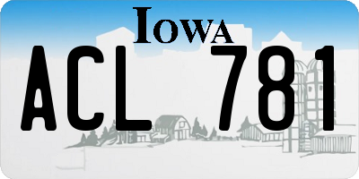 IA license plate ACL781