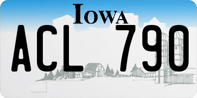 IA license plate ACL790