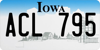 IA license plate ACL795