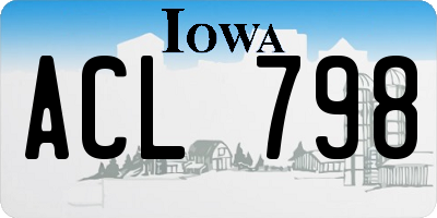 IA license plate ACL798