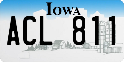 IA license plate ACL811