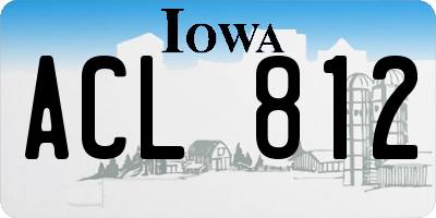 IA license plate ACL812