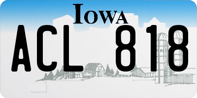 IA license plate ACL818