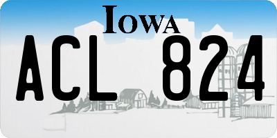 IA license plate ACL824