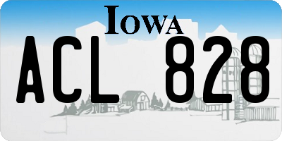 IA license plate ACL828
