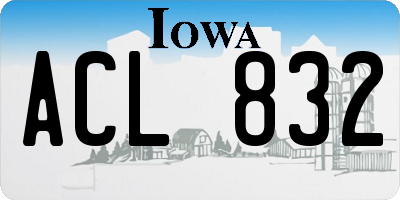 IA license plate ACL832