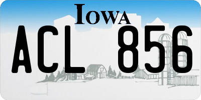 IA license plate ACL856