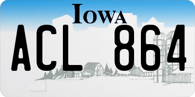 IA license plate ACL864
