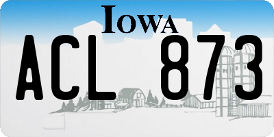 IA license plate ACL873