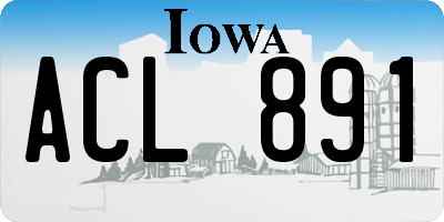 IA license plate ACL891