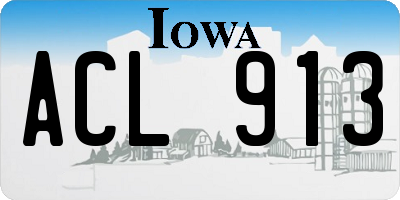 IA license plate ACL913