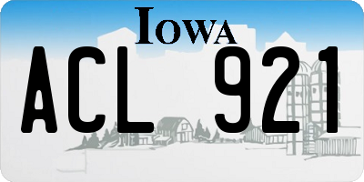 IA license plate ACL921