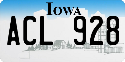 IA license plate ACL928