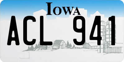IA license plate ACL941