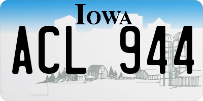 IA license plate ACL944