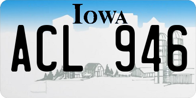 IA license plate ACL946