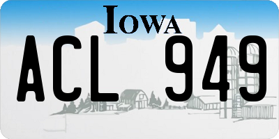 IA license plate ACL949