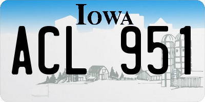 IA license plate ACL951