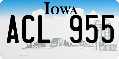 IA license plate ACL955