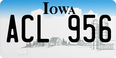 IA license plate ACL956