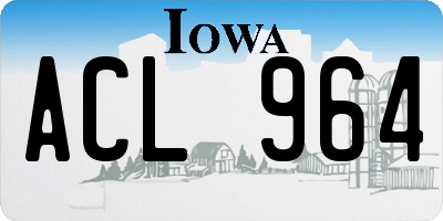 IA license plate ACL964