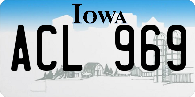 IA license plate ACL969