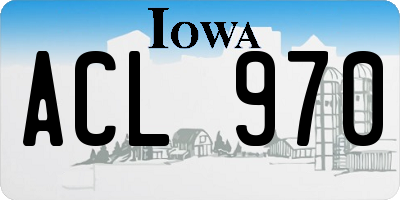 IA license plate ACL970