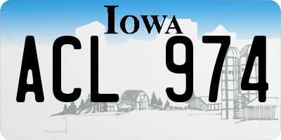 IA license plate ACL974