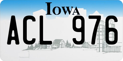 IA license plate ACL976