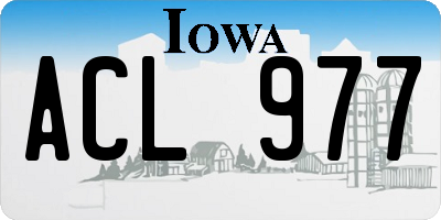 IA license plate ACL977