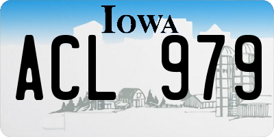 IA license plate ACL979