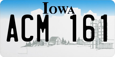 IA license plate ACM161