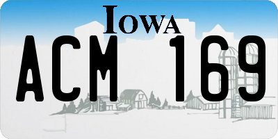 IA license plate ACM169