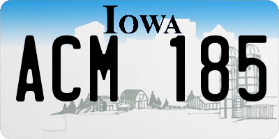 IA license plate ACM185