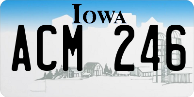 IA license plate ACM246