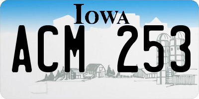 IA license plate ACM253
