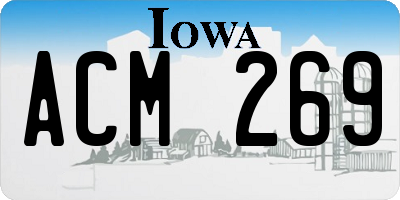 IA license plate ACM269