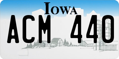 IA license plate ACM440