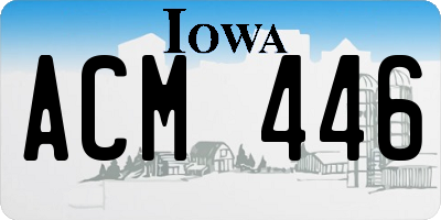 IA license plate ACM446