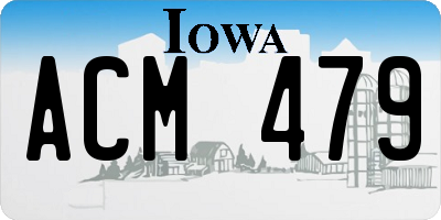 IA license plate ACM479