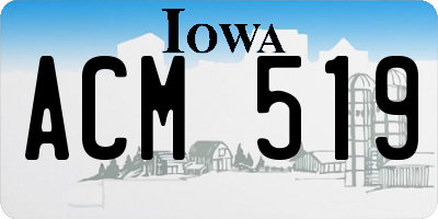IA license plate ACM519