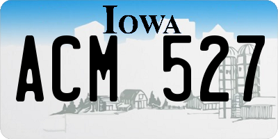IA license plate ACM527