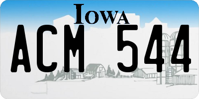 IA license plate ACM544