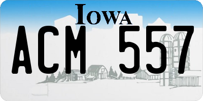 IA license plate ACM557