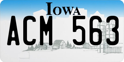 IA license plate ACM563