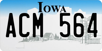 IA license plate ACM564