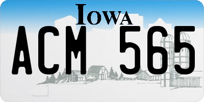 IA license plate ACM565