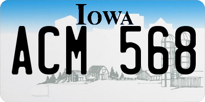 IA license plate ACM568