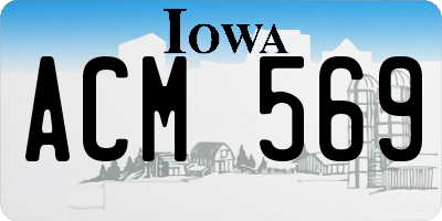 IA license plate ACM569